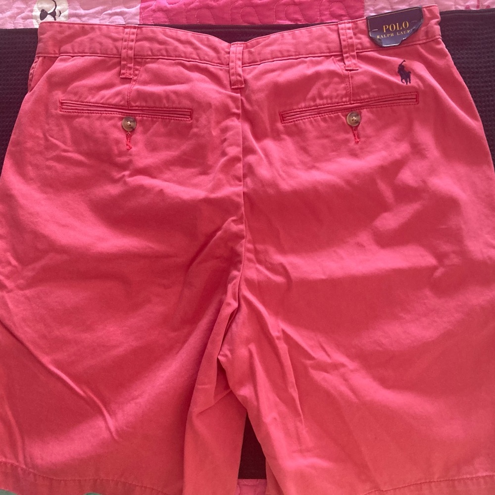 Men's Shorts Polo Ralph Lauren Sz 34 Relaxed Fit Classic Red 9.5 Inseam